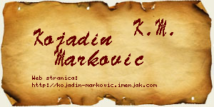 Kojadin Marković vizit kartica